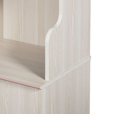 Ariana 1-Door Open Shelf Book Case-Light Oak