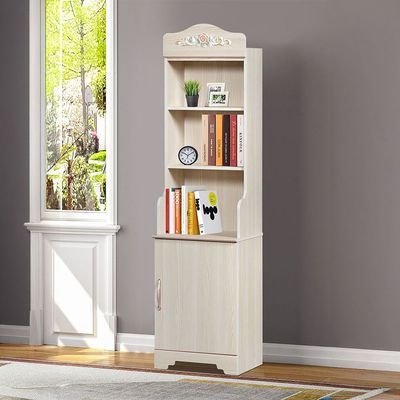 Ariana 1-Door Open Shelf Book Case-Light Oak