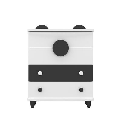 Panda 4 Drawers Dresser-White & Black