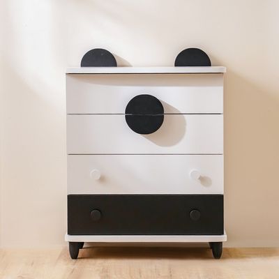 Panda 4 Drawers Dresser-White & Black