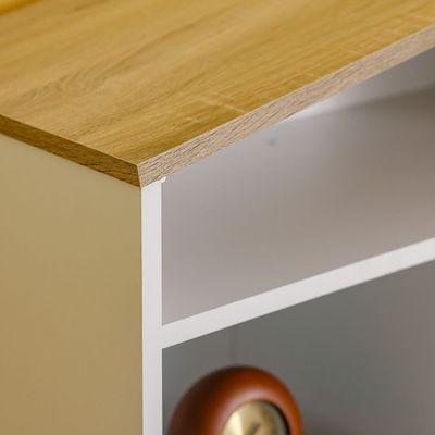 Stanley Book Case/Cabinet-Sonoma Oak & White