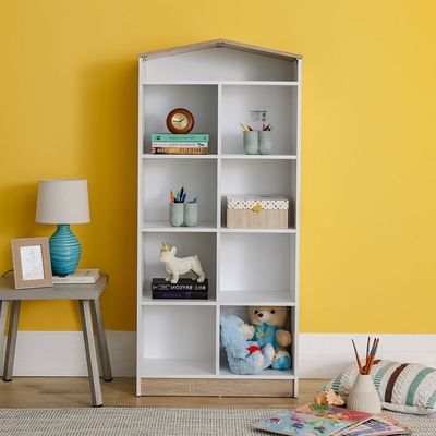 Stanley Book Case/Cabinet-Sonoma Oak & White