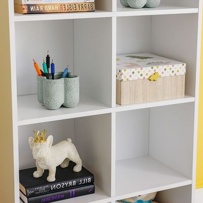 Stanley Book Case/Cabinet-Sonoma Oak & White