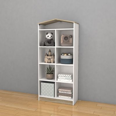 Stanley Book Case/Cabinet-Sonoma Oak & White