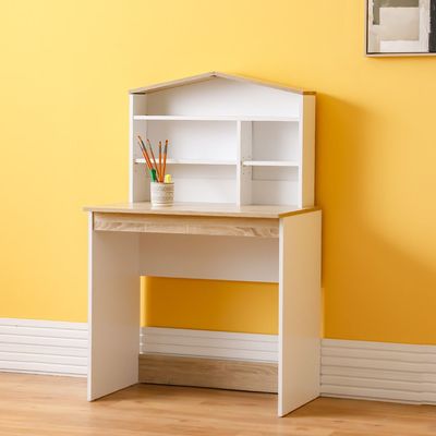 Stanley Study Desk W/Hutch-Sonoma Oak & White