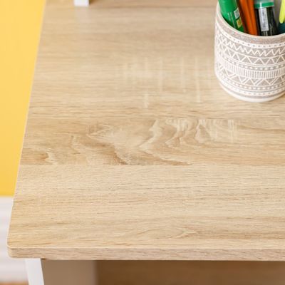 Stanley Study Desk W/Hutch-Sonoma Oak & White