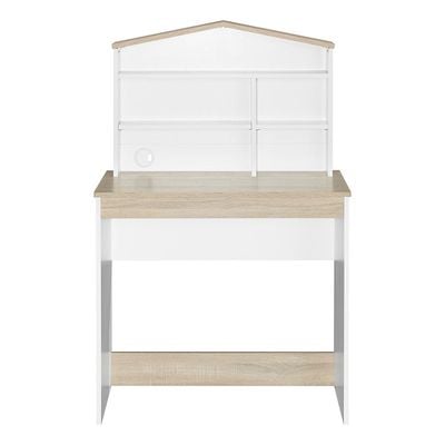 Stanley Study Desk W/Hutch-Sonoma Oak & White