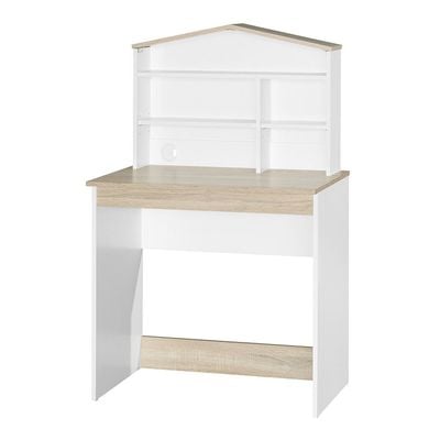 Stanley Study Desk W/Hutch-Sonoma Oak & White