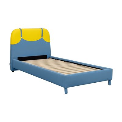 Bello 90x200 Upholstered Kids Bed-Blue & Yellow