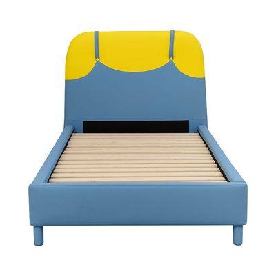 Bello 90x200 Upholstered Kids Bed-Blue & Yellow