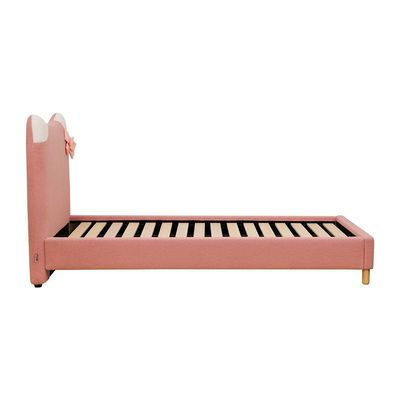 Kitty 90x200 Upholstered Kids Bed-Light Pink