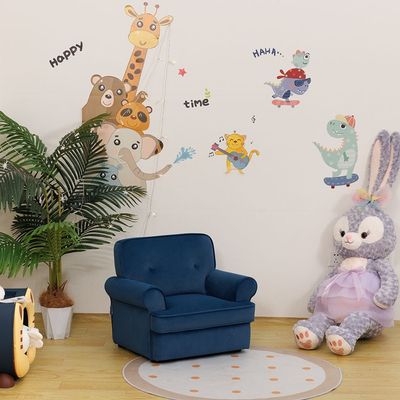 Micky Velvet Kids Sofa-Blue