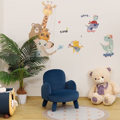 Micky Velvet Armchair-Blue