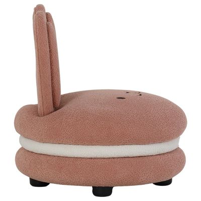 Bunny Macaron Chair-Pink & White