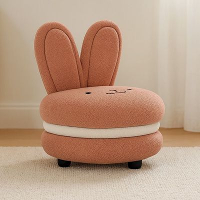 Bunny Macaron Chair-Pink & White