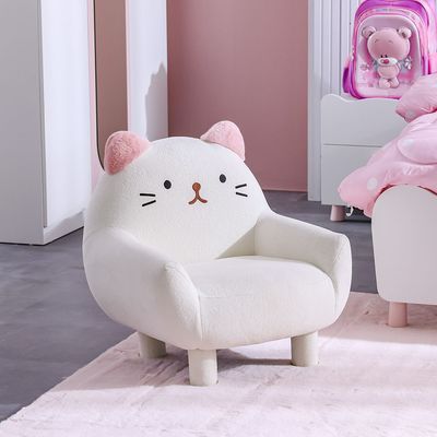 Kitty Kids Chair-White & Pink