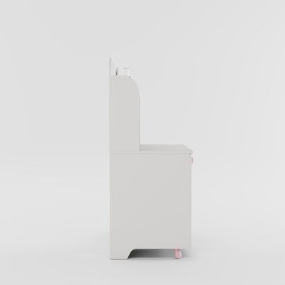 Kitty 3Drawers Dresser With Mirror-White+Pink Kitty 3Drawers Dresser With Mirror-White+Pink