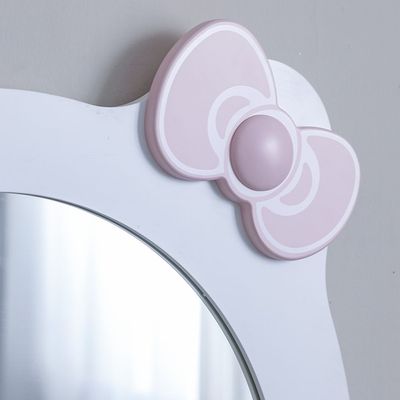 Kitty 3Drawers Dresser With Mirror-White+Pink