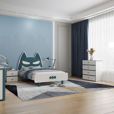 Knight 1Drawers 1Door Study Desk & Hutch With Usb-White+Teal+Blue Knight 1Drawers 1Door Study Desk & Hutch With Usb-White+Teal+Blue