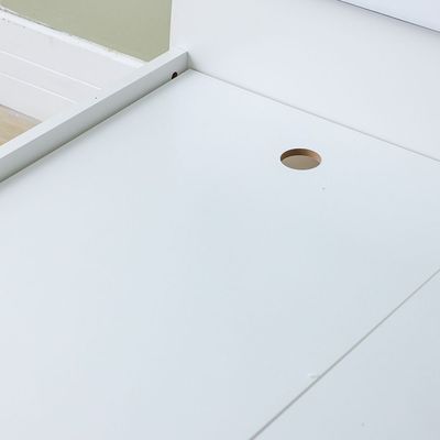 Knight 120x200 Bed With Upholstered Headboard-White+Teal Blue