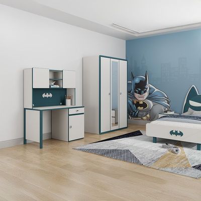 Knight 2Drawers Nightstand-White+Teal+Blue