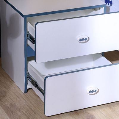 Knight 2Drawers Nightstand-White+Teal+Blue