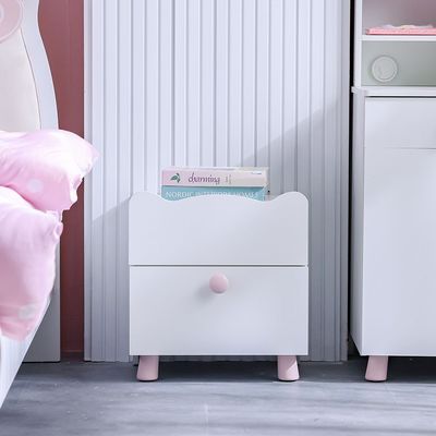 Kitty 2Drawers Nightstand-White+Pink