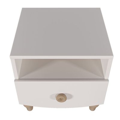 Caramel 1Drawer Nightstand-White+Brown