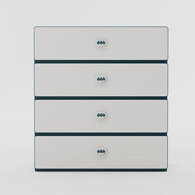 Knight 4Drawers Dresser-White+Teal Blue