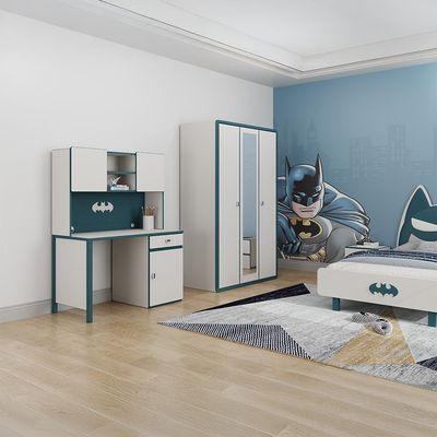 Knight 4Drawers Dresser-White+Teal Blue