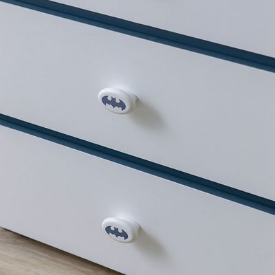 Knight 4Drawers Dresser-White+Teal Blue