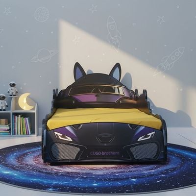 Cugo Brothers 90X190 Car Bed-Purple &Black