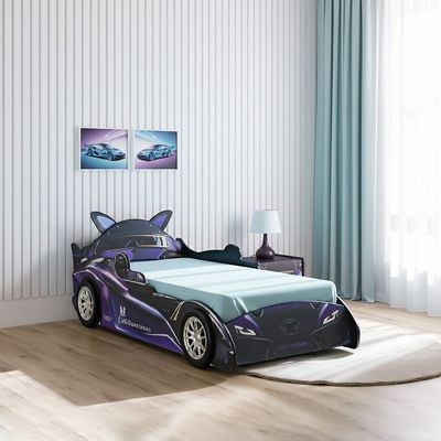 Cugo Brothers 90X190 Car Bed-Purple &Black