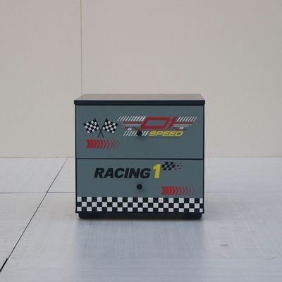 Ranger 2Drawers Nightstand-Black & Grey