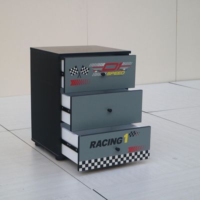 Ranger Chest of 3Drawers-Black & Grey