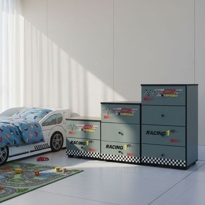 Ranger Chest of 3Drawers-Black & Grey