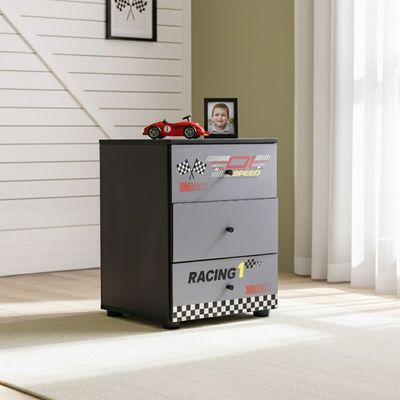 Ranger Chest of 3Drawers-Black & Grey