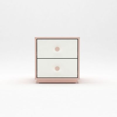 Candy 2Drawers Nightstand-Blush Pink+Cream
