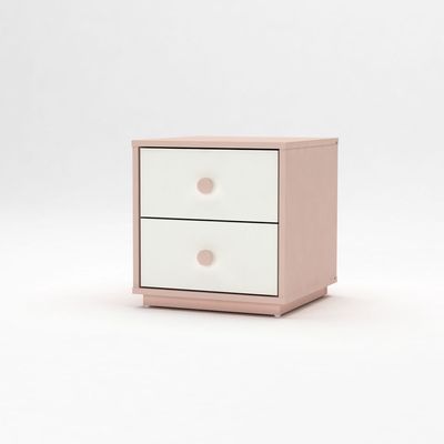 Candy 2Drawers Nightstand-Blush Pink+Cream