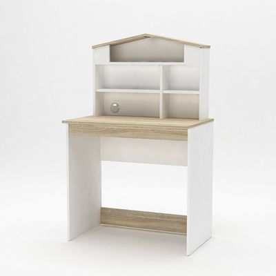 Stanley-V2 Study Desk With Hutch-Sonoma Oak & White