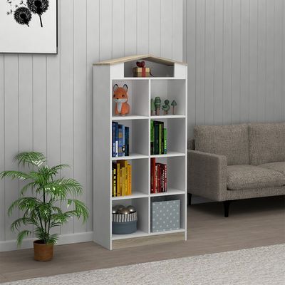 Stanley-V2 Book Case/Cabinet-Sonoma Oak & White
