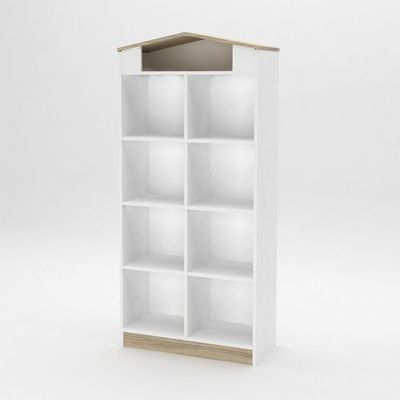 Stanley-V2 Book Case/Cabinet-Sonoma Oak & White