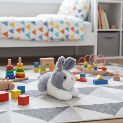 Bunny Plush Soft Toy 20cm-Grey