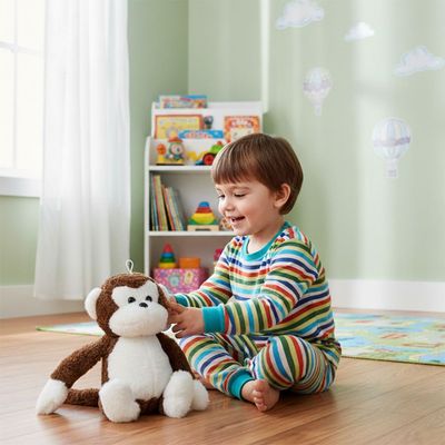 Monkey Plush Soft Toy 25cm-Dark Brown