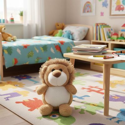 Lion Plush Soft Toy 23cm-Beige