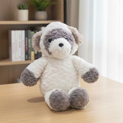 Bear Plush Soft Toy 42cm-White & Grey