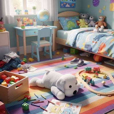 Puppy Toto Soft Toy 45cm-Grey & White