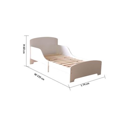 Toddler 70X130 Bed - White