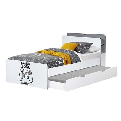 Gamerzone  Bedroom Set with USB-White & Grey