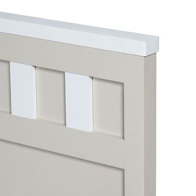 Hazel 90x200 Bed - Light Beige/White - With 2-Year Warranty